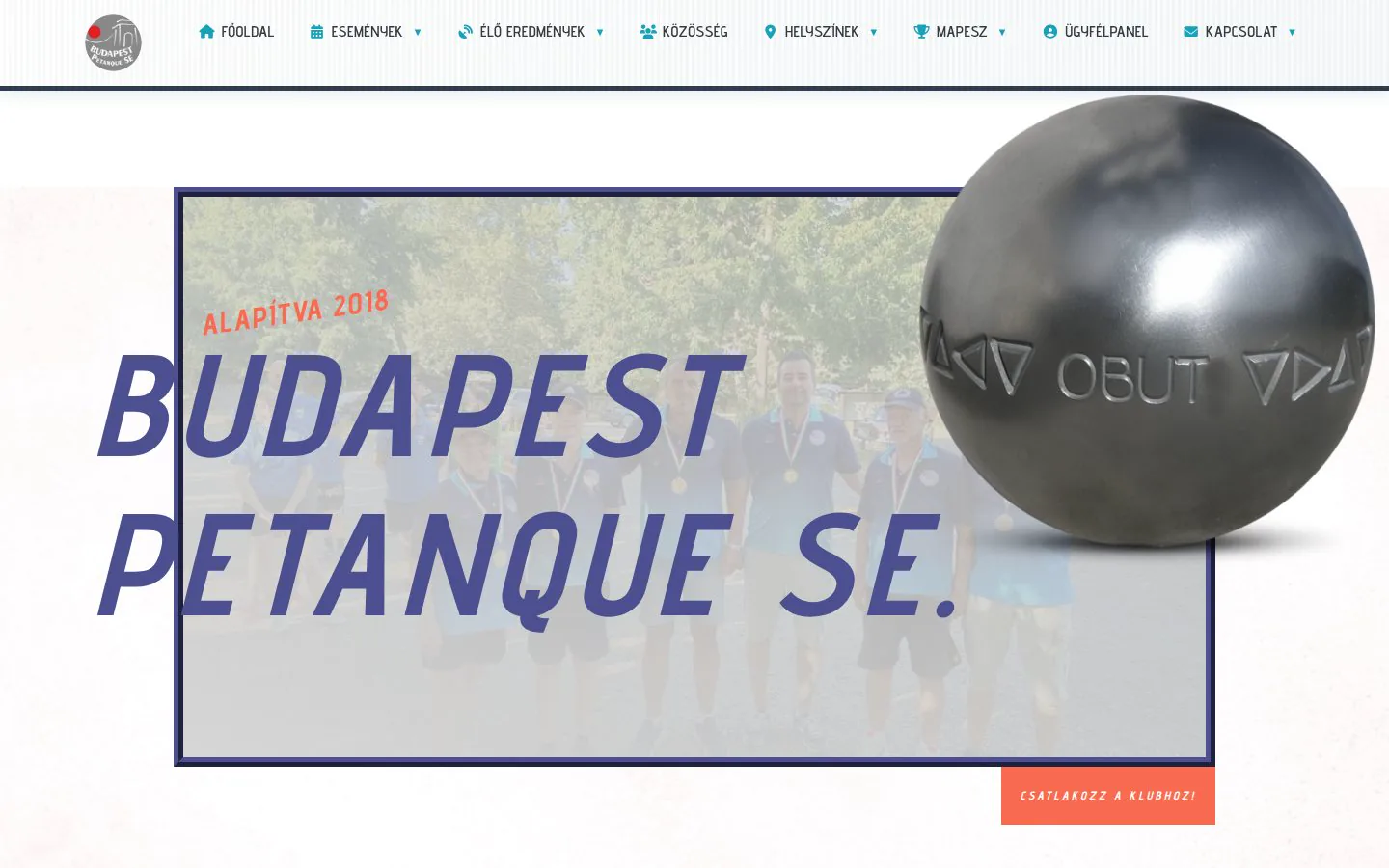 The opening screen of BPSE’s public club website.
