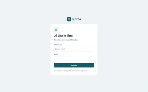 Közös — actual interface capture